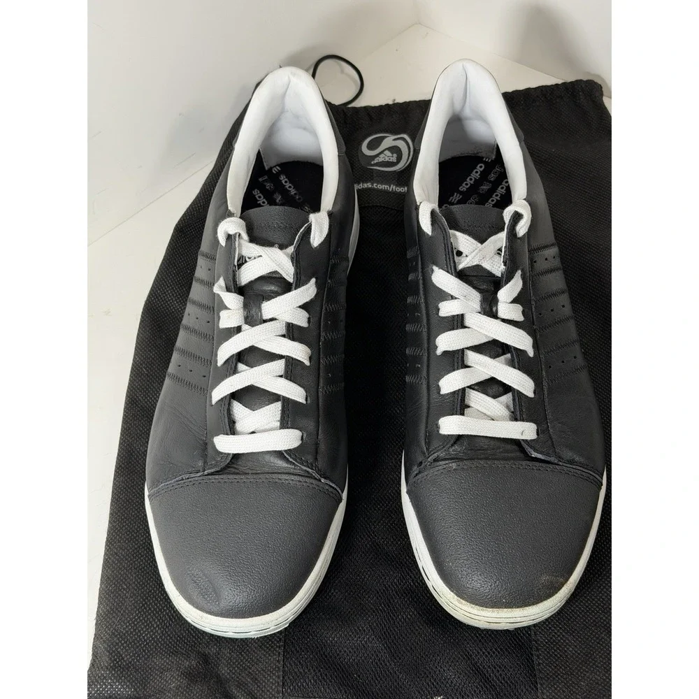 Adidas, Men's Spikeless Golf Shoes, Black‎ Leather, US 12
